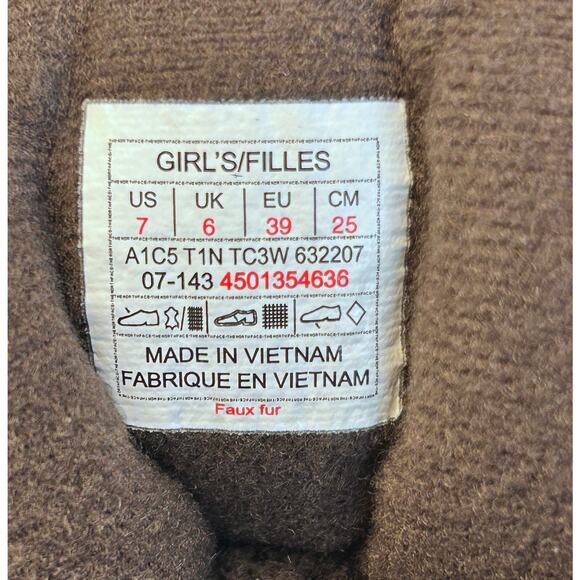 The North Face Shellista Lace Novelty Winter Boots Girls Sz 7 - Picture 10 of 10